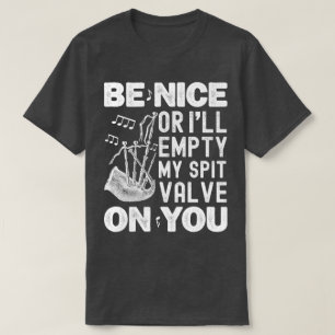 Camiseta Seja legal ou eu esvaziarei minhas valas de cuspe