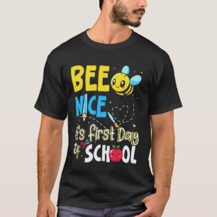 Camiseta Seja Legal Primeiro Dia de Aula Crianças Professor