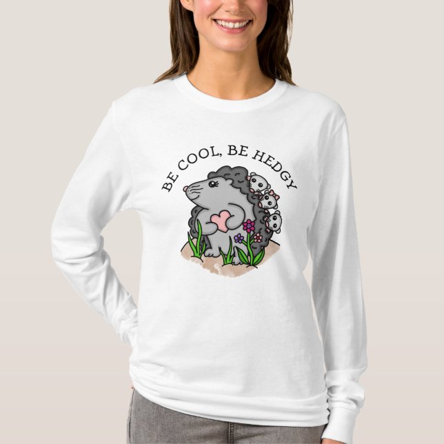 Camiseta Seja Legal, seja honesto | Funny Hedgehog (Frente)