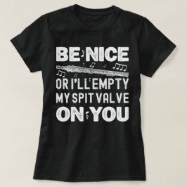 Camiseta Seja legal, vou esvaziar meu jogador de Flageolet 