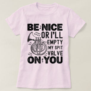 Camiseta Seja legal, vou esvaziar minha corneta de corneta