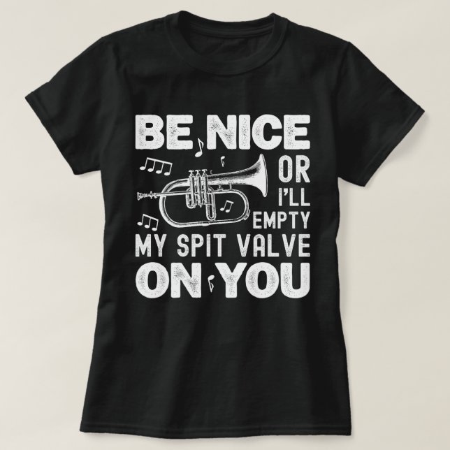 Camiseta Seja legal, vou esvaziar minha vala de cuspe, Flug (Frente do Design)