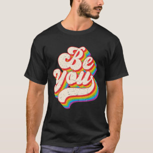 Camiseta Seja LGBT Seu Orgulho Mês Gay Gráfico Arco-Íris