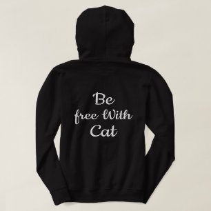 Camiseta Seja Livre Com Gato Citação Divertida de Animal de