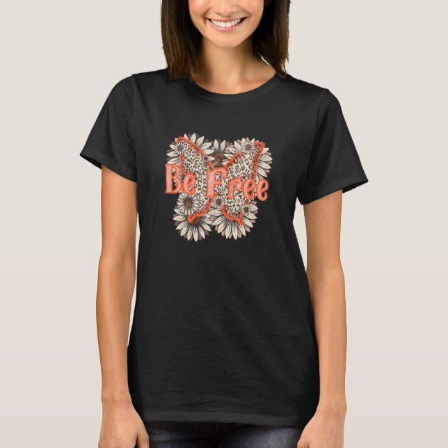 Camiseta Seja livre Designs retrorreflectores Hippie Boho B (Frente)