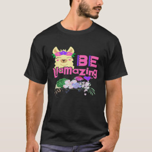 Camiseta Seja Llamazing Llama Hippie Amante de Lhamas