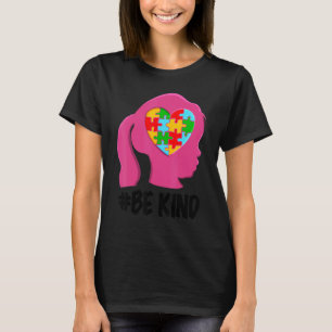 Camiseta Seja Menina Gentil Autismo   Crianças Conscientiza