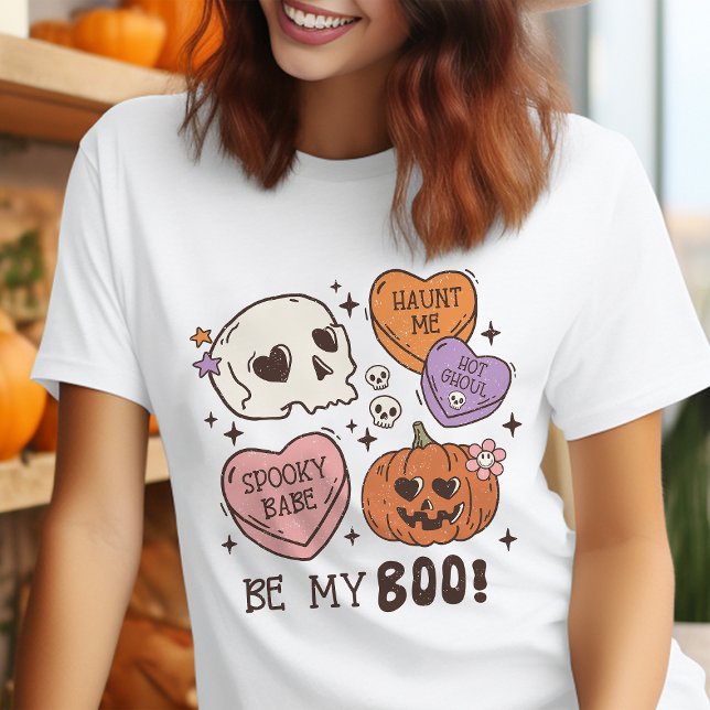 Camiseta Seja Meu Amor Halloween Retrô (Criador carregado)
