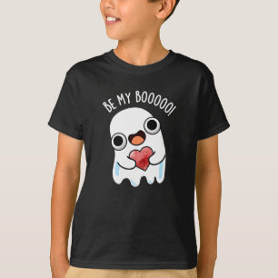 Camiseta Seja Meu Boo Engraçado Fantasma Escuro BG