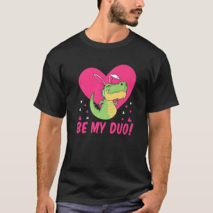 Camiseta Seja Meu Duo Dia de os namorados De Dinossauro Voa