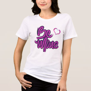 Camiseta Seja Minha - design de texto SW Grape Pink