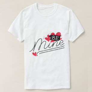 Camiseta Seja Minha – Design de Tipografia Romântica