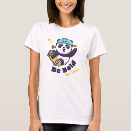 Camiseta Seja Negrito, Seja Você: Panda Skate Design