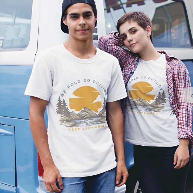 Camiseta Seja Negrito Vá Para Fora Continue Explorando A Vi (Criador carregado)