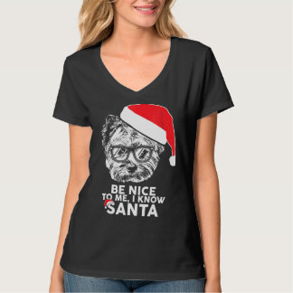 Camiseta Seja Nice Yorkshire Terrier Natal Xmas
