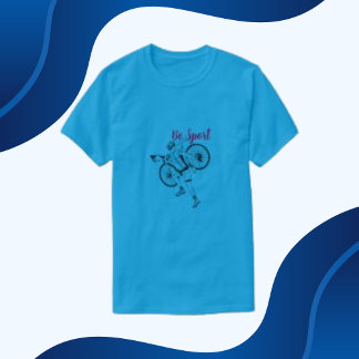 Camiseta Seja o esporte, ciclista, moto masculino