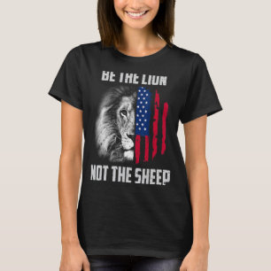 Camiseta Seja O Leão Não A Bandeira Americana Patriótica Ov