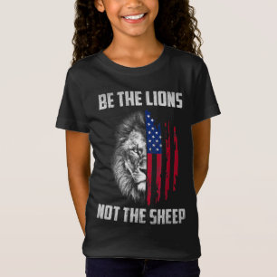 Camiseta Seja O Leão Não O Leão Patriótico Ovelha Americano