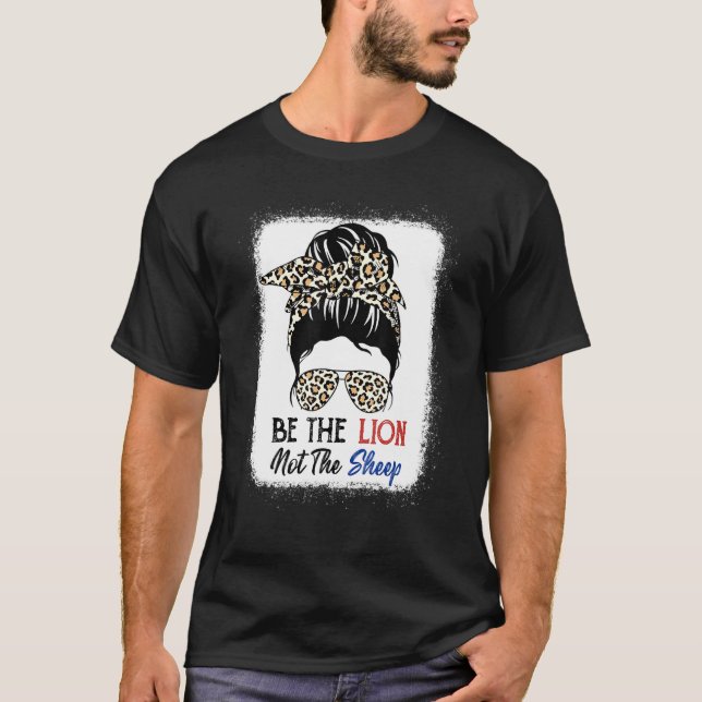 Camiseta Seja O Leão, Não Os Óculos De Sol Do Leopardo Ovin (Frente)