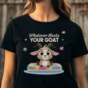 Camiseta Seja o que Flutua o Seu Trocadilho de Criação de C