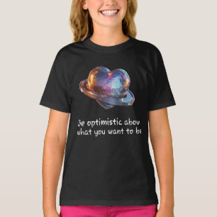 Camiseta Seja Otimista Sobre o Que Você Quer Ser