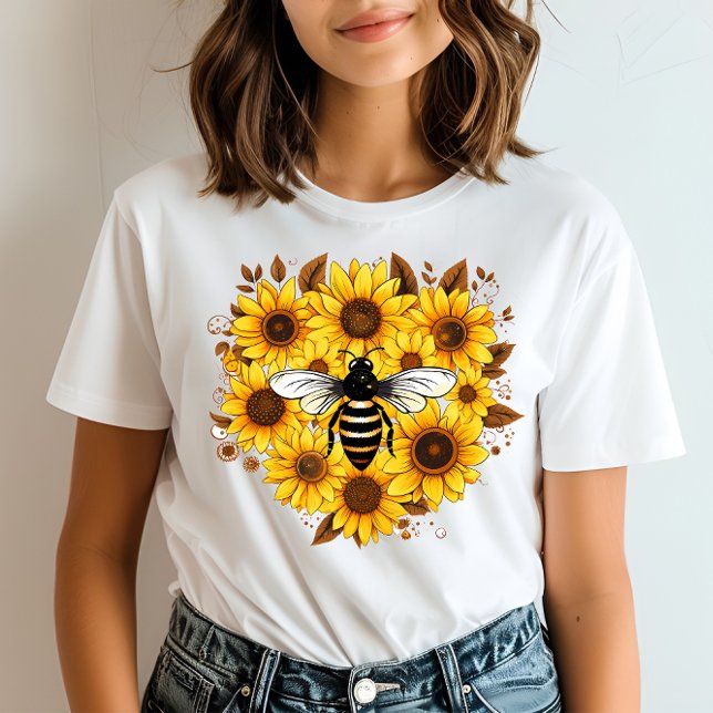 Camiseta Seja positivo floral  (Criador carregado)