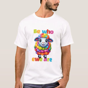 Camiseta Seja quem for, Rainbow Sheep