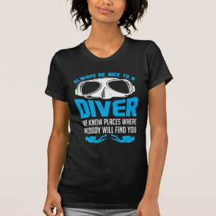 Camiseta Seja sempre agradável a um mergulho autónomo do