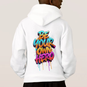 Camiseta SEJA SEU PRÓPRIO HEROI - Tipografia Grafite