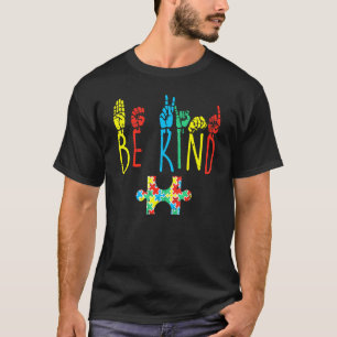Camiseta Seja Símbolo de Mão de Linguagem de Sinais Conscie