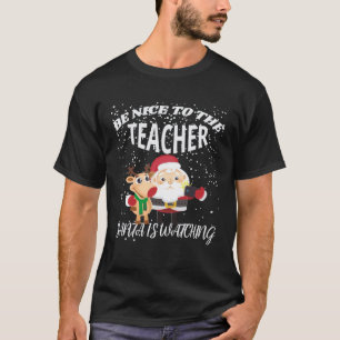 Camiseta Seja Simpático Com O Professor Selfie O Papai Noel