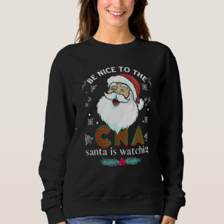 Camiseta Seja Simpático Para a Enfermeira Cna Papai Noel Es