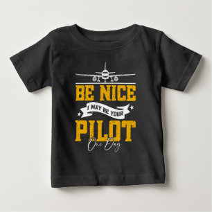 Camiseta Seja Simpático, Posso Ser Seu Piloto Um Dia Piloto