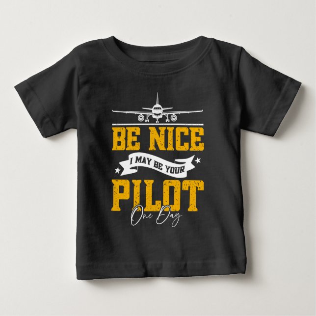 Camiseta Seja Simpático, Posso Ser Seu Piloto Um Dia Piloto (Frente)