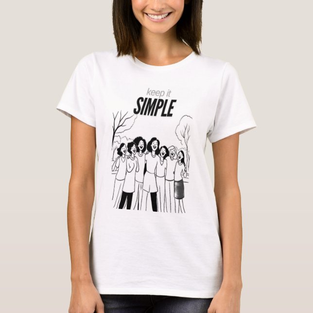 Camiseta Seja simples e feliz (Frente)