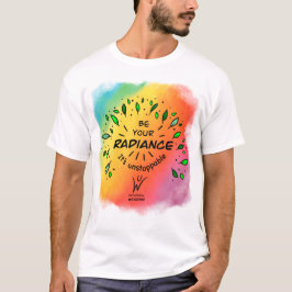 Camiseta Seja sua árvore radiante do arco-íris