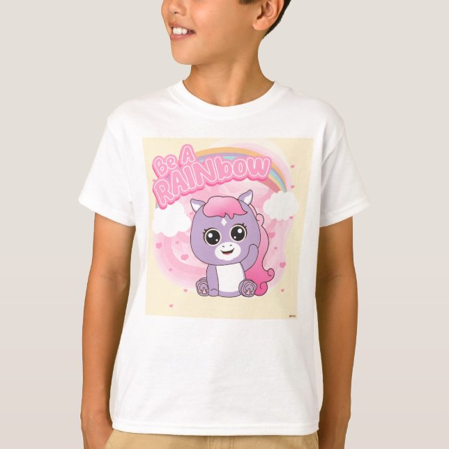 Camiseta Seja um Arco-Íris: Coleção de Amigos Animais (Frente)