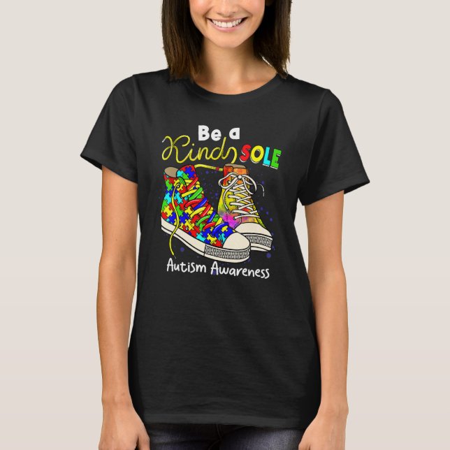 Camiseta Seja Um Bastante Quebra-cabeça Calçado Mês De Cons (Frente)