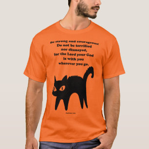 Camiseta Seja um gato preto forte e corajoso