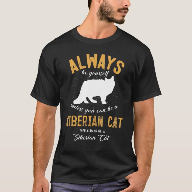 Camiseta Seja um Gato Siberiano (Frente)