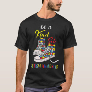 Camiseta Seja Um Puzzl De Tendência De Calçados De Consciên