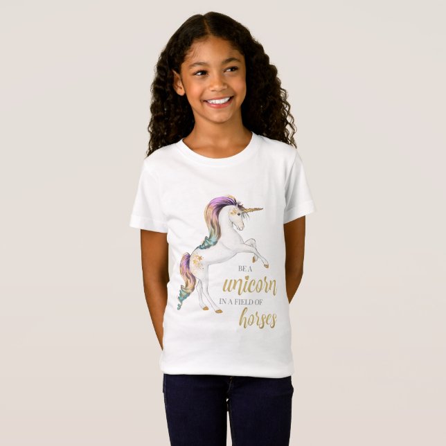 Camiseta Seja um TShirt do unicórnio (Frente Completa)