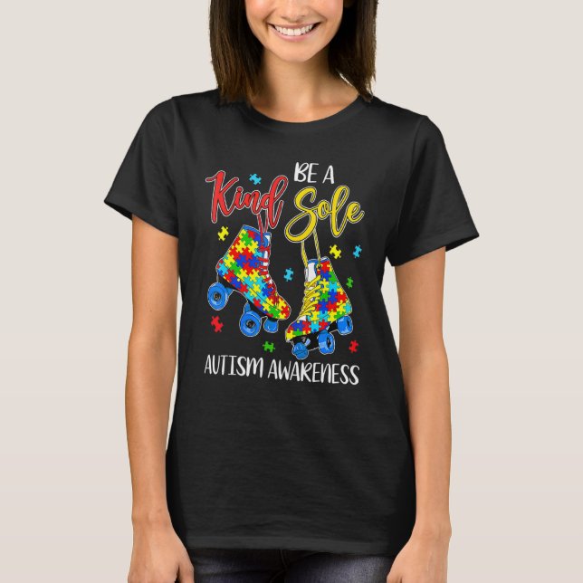 Camiseta Seja Uma Alma Gentil Puzzle de Conscientização do  (Frente)