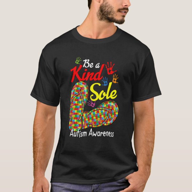 Camiseta Seja Uma Alma Gentil Quebra-Cabeça do Mês de Consc (Frente)