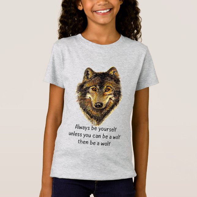 Camiseta Seja uma Arte de Aquarela de Wolf (Frente)