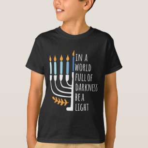 Camiseta Seja Uma Luz Feliz Hanukkah Menorah Presente Judai