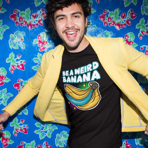 Camiseta Seja uma Pop engraçada esquisita da Banana