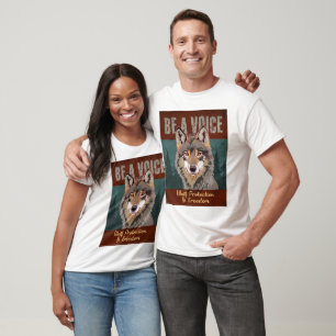 Camiseta Seja uma voz - Proteção e Liberdade do Lobo