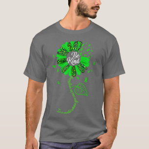 Camiseta Seja verde Fita Sunflower Mental Health Aware