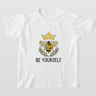 Camiseta Seja Você Mesmo: Abelha Amarela Inspiracional